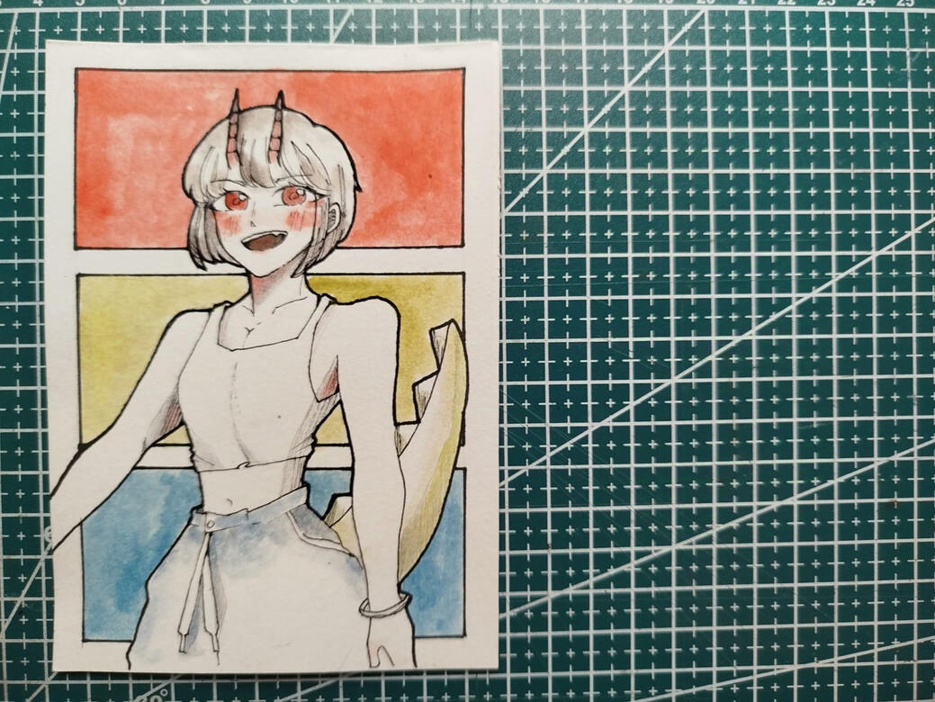 Halfbody Tricolored Lineart A6